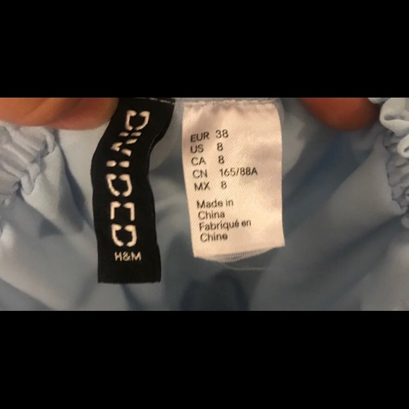 H&M off the shoulder light blue dress - Picture 3 of 3